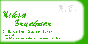 miksa bruckner business card